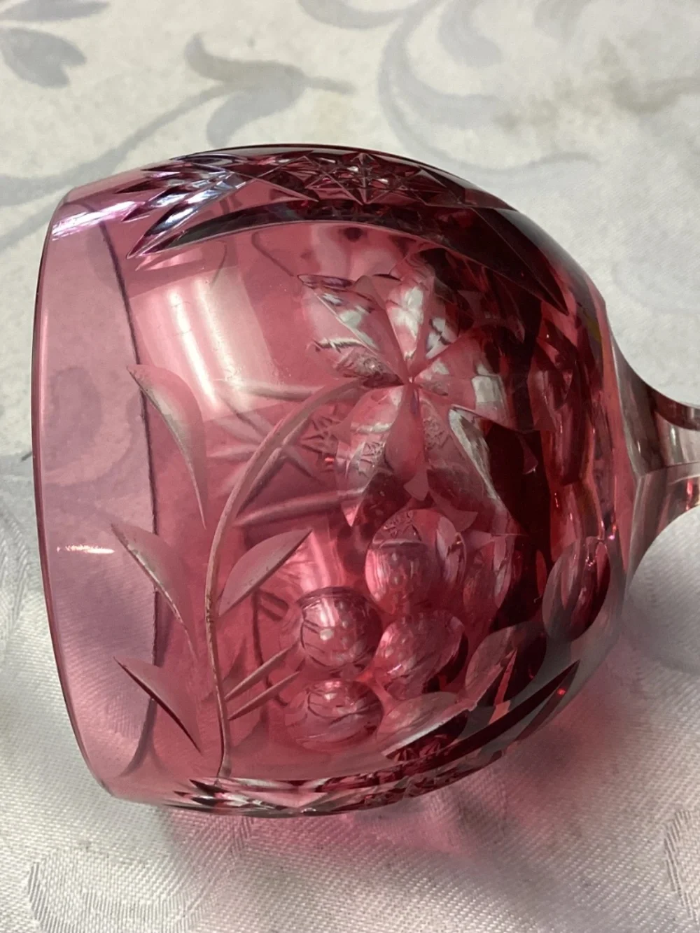 NAUCHTMANN. CRANBERRY WINE GLASSES SET OF 2 rare ones